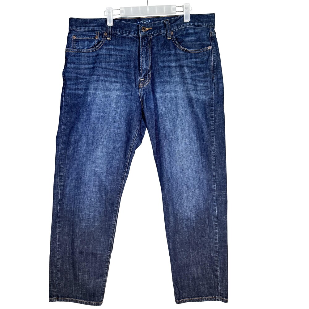 Lucky Brand Jeans Mens 38x30 Blue 221 Original Straight Whiskered Denim Pants